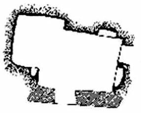 Colle dell’Immacolata: pianta planimetrica di una grotta artificiale ubicata lungo la Scalinata dell’Immacolata (da: Gullo Ardizzone, 2002).