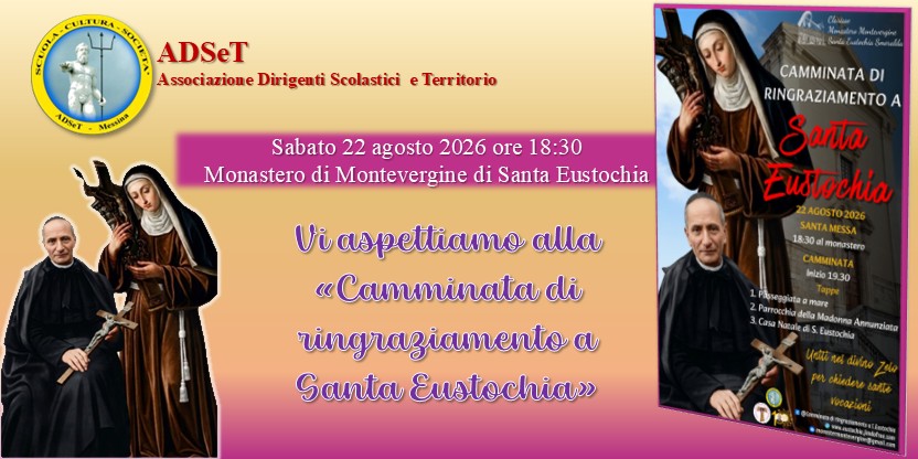 Camminata di ringraziamento a Santa Eustochia - Invito