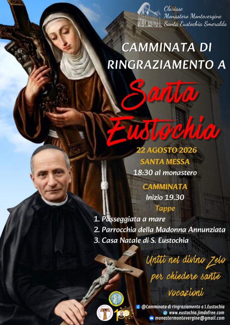 Camminata di ringraziamento a Santa Eustochia - Locandina